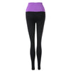 Active Elastic Waist Color Block Skinny Ninth Women's Yoga Pants