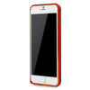Slim PU Leather Back Cover Metal Bumper Frame Case with Smart Buckle Bit Design for iPhone 6 Plus 5.5 inches