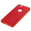 Slim PU Leather Back Cover Metal Bumper Frame Case with Smart Buckle Bit Design for iPhone 6 Plus 5.5 inches