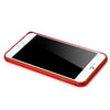 Slim PU Leather Back Cover Metal Bumper Frame Case with Smart Buckle Bit Design for iPhone 6 Plus 5.5 inches