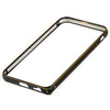 Slim PU Leather Back Cover Metal Bumper Frame Case with Smart Buckle Bit Design for iPhone 6 6S 4.7 inches