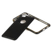 Slim PU Leather Back Cover Metal Bumper Frame Case with Smart Buckle Bit Design for iPhone 6 6S 4.7 inches