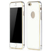 Slim PU Leather Back Cover Metal Bumper Frame Case with Smart Buckle Bit Design for iPhone 6 6S 4.7 inches