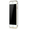 Slim PU Leather Back Cover Metal Bumper Frame Case with Smart Buckle Bit Design for iPhone 6 6S 4.7 inches