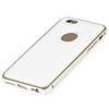 Slim PU Leather Back Cover Metal Bumper Frame Case with Smart Buckle Bit Design for iPhone 6 6S 4.7 inches