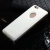 Slim PU Leather Back Cover Metal Bumper Frame Case with Smart Buckle Bit Design for iPhone 6 6S 4.7 inches