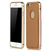 Slim PU Leather Back Cover Metal Bumper Frame Case with Smart Buckle Bit Design for iPhone 6 6S 4.7 inches