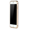 Slim PU Leather Back Cover Metal Bumper Frame Case with Smart Buckle Bit Design for iPhone 6 6S 4.7 inches
