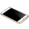 Slim PU Leather Back Cover Metal Bumper Frame Case with Smart Buckle Bit Design for iPhone 6 6S 4.7 inches