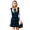 Preppy Style Round Collar Long Sleeve Ruffled Plaid Print A-Line Women's Dress