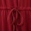 Stylish Scoop Collar 3/4 Sleeve Color Drawstring Knitted Women's Dress