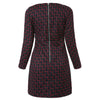 Stylish Round Collar Long Sleeve Zippered Plaid Print Slimming Women's Midi Dress