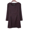 Stylish Round Collar Long Sleeve Zippered Plaid Print Slimming Women's Midi Dress