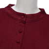 Stylish Stand Collar Long Sleeve Solid Color Loose-Fitting Women's Pleated Dress