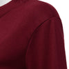 Stylish Stand Collar Long Sleeve Solid Color Loose-Fitting Women's Pleated Dress