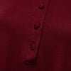 Stylish Stand Collar Long Sleeve Solid Color Loose-Fitting Women's Pleated Dress