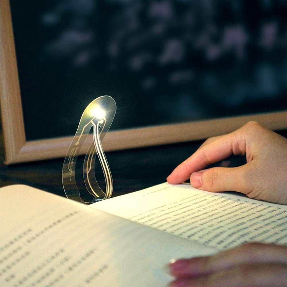 ZDM 1PC Ultra Thin Bookmark Lamp 0.5W Natural Light 4000K 3V Reading Book Light