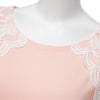 Fresh Style Round Collar Long Sleeve Lace Spliced Color Block A-Line Women's Dress