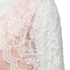 Fresh Style Round Collar Long Sleeve Lace Spliced Color Block A-Line Women's Dress