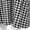 Stylish Turtleneck Long Sleeve Houndstooth A-Line Slimming Women's Dress
