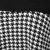 Stylish Turtleneck Long Sleeve Houndstooth A-Line Slimming Women's Dress