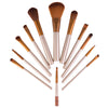 12pcs / Set Professional Foundation Makeup Brushes Set Cosmetic Tools Kit with Metal Box - 50 Sets / Pack