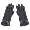 Pair of Elegant Bowknot and Lace Decoration Touch Screen Gloves For Women