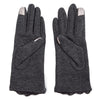 Pair of Elegant Bowknot and Lace Decoration Touch Screen Gloves For Women