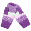 Pair of Cute Strawberry Pattern Color Block Knitted Gloves For Women