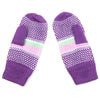 Pair of Cute Strawberry Pattern Color Block Knitted Gloves For Women