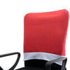 6pcs Santa Claus Hat Chair Cover Christmas Decoration for Home Party Holiday