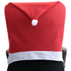 6pcs Santa Claus Hat Chair Cover Christmas Decoration for Home Party Holiday