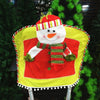 Christmas Chair Cover Three-dimensional Snowman Doll for Dinner Decor