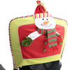 Christmas Chair Cover Three-dimensional Snowman Doll for Dinner Decor