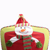 Christmas Chair Cover Three-dimensional Snowman Doll for Dinner Decor