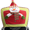 Christmas Chair Cover Three-dimensional Snowman Doll for Dinner Decor