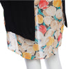 Stylish Scoop Collar Short Sleeve Floral Print Asymetrical Plus Size Women's T-Shirt