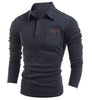 Long Sleeve PU-Leather Insert T-Shirt