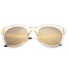 Chic Transparent Frame Alloy Splice Sunglasses For Women