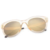 Chic Transparent Frame Alloy Splice Sunglasses For Women