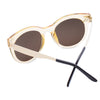 Chic Transparent Frame Alloy Splice Sunglasses For Women