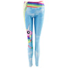 Sexy Women Tights Active Yoga Running Cartoon and Rainbow Pattern Mid Waist Pants