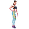 Sexy Women Tights Active Yoga Running Cartoon and Rainbow Pattern Mid Waist Pants