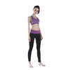 Active U-Neck Zippered Wireless Color Block Ladies Racerback Crop Top