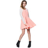 Fresh Style Round Collar Long Sleeve Lace Spliced Color Block A-Line Women's Dress