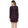 Stylish Round Collar Long Sleeve Zippered Plaid Print Slimming Women's Midi Dress