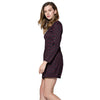 Stylish Round Collar Long Sleeve Zippered Plaid Print Slimming Women's Midi Dress