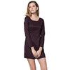 Stylish Round Collar Long Sleeve Zippered Plaid Print Slimming Women's Midi Dress