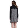 Stylish Turtleneck Long Sleeve Houndstooth A-Line Slimming Women's Dress
