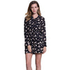 Stylish Turn Down Collar Long Sleeve Star Print A-Line Women's Dress